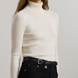 Ralph Lauren White Turtleneck Sweater